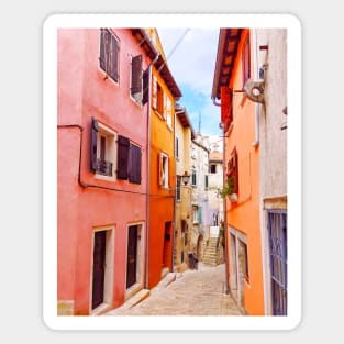 Narrow Colorful Mediterranean Street Magnet